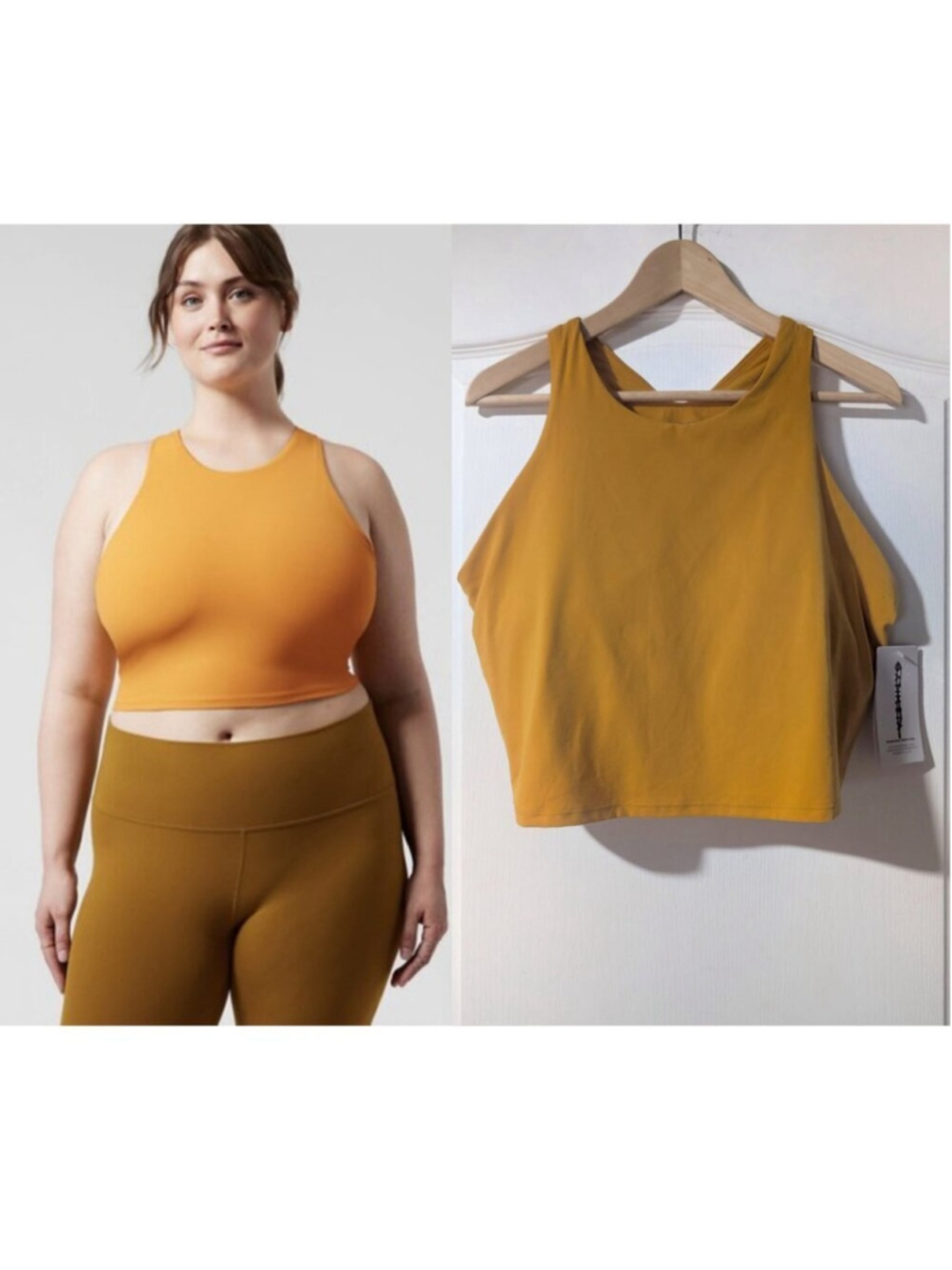 Athleta | Conscious Crop Bra D-DD In Beeswax Gold